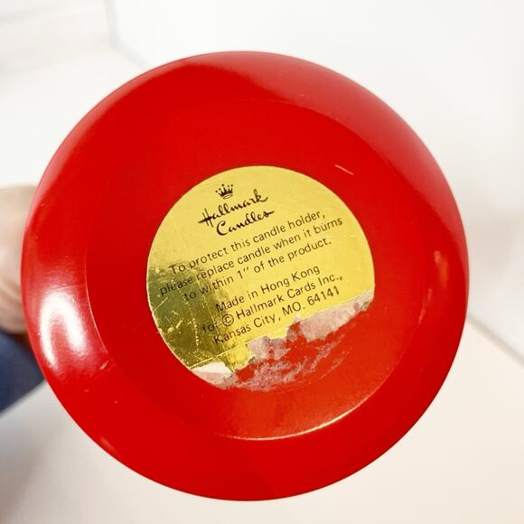 Vintage Hallmark Santa Claus Figurine Candle Hugger Holder Ceramic Christmas - Picture 5 of 8